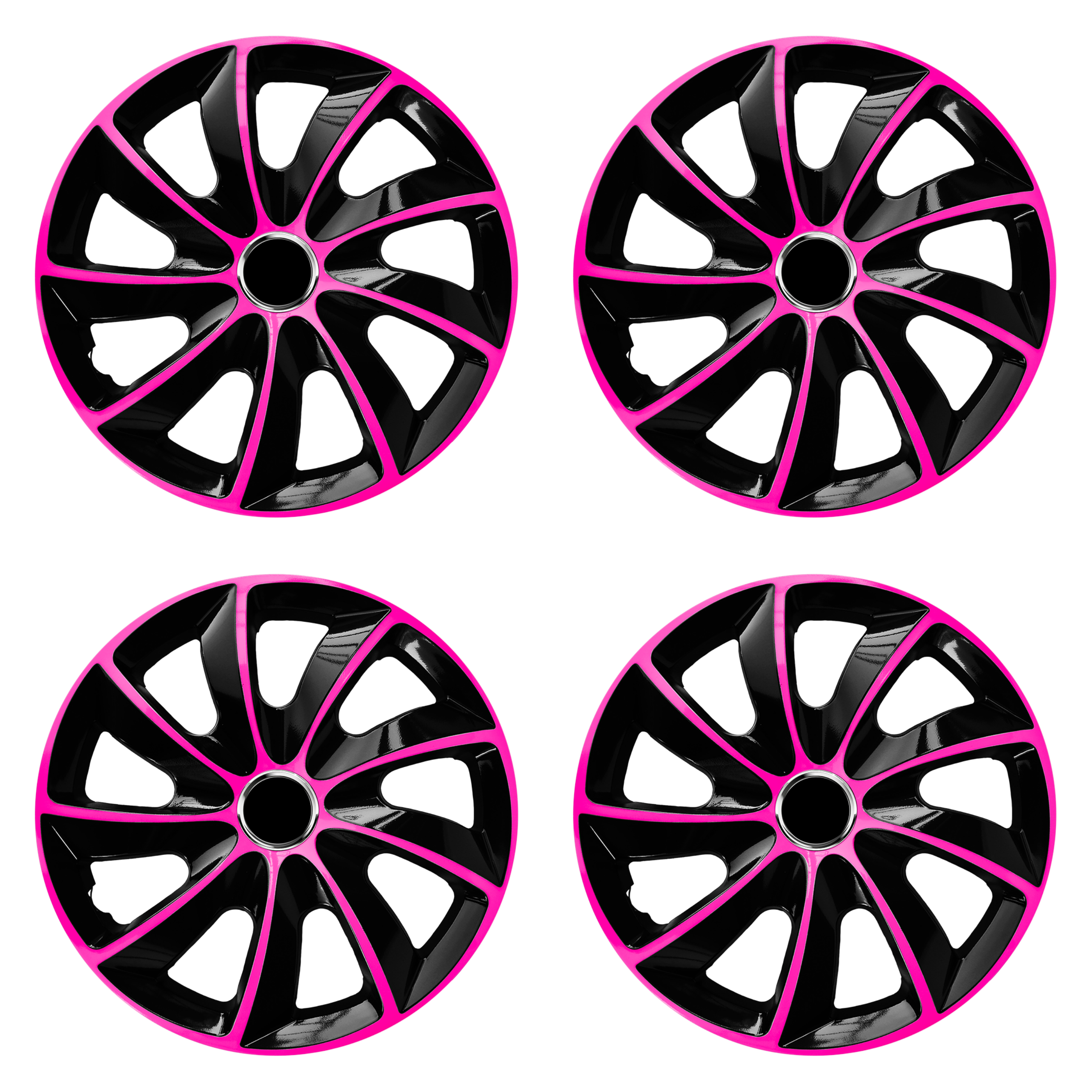 Extra - Stig pink 15 Radkappen Auto Zoll Radkappen schwarz